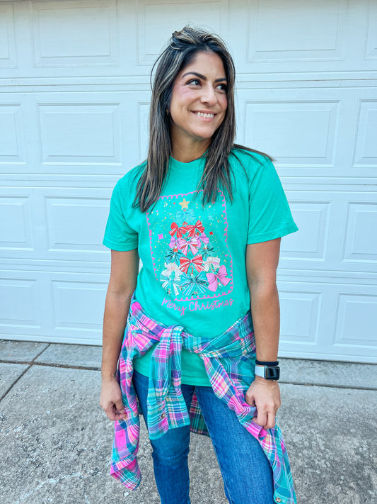 BRIGHT MERRY CHRISTMAS TEE (ISLAND)