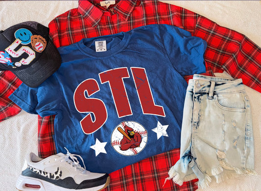 STL STARS TEE (NAVY)