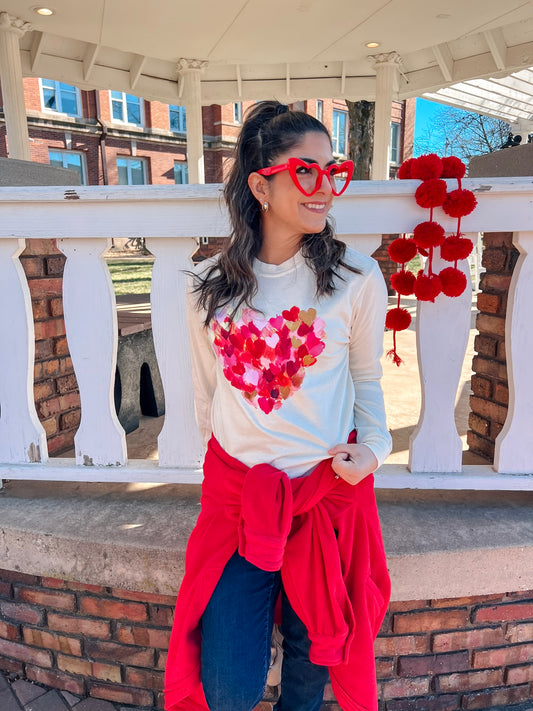 PATCHWORK HEART LONG SLEEVE