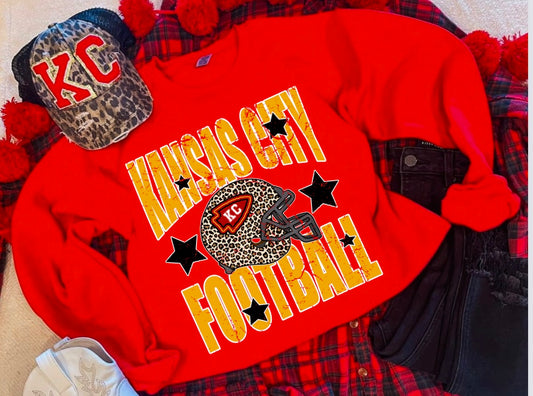 KANSAS CITY FOOTBALL STARS SWEATSHIRT (RED)