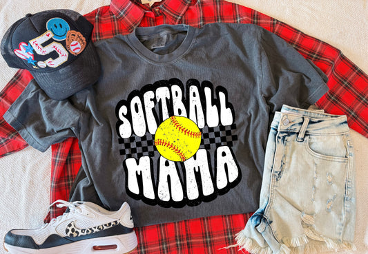 SOFTBALL MAMA TEE (PEPPER)