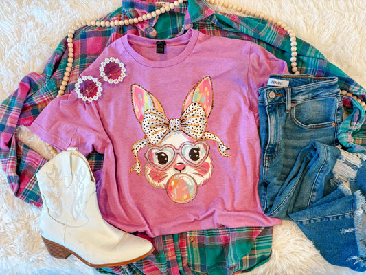 HAPPY BUNNY TEE (H PURPLE)