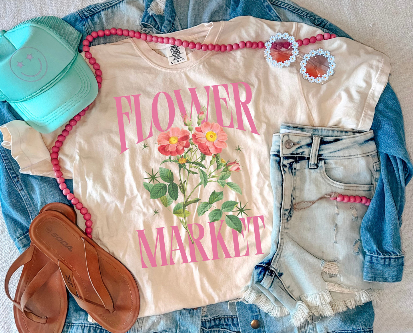 FLOWER MARKET TEE (IVORY)