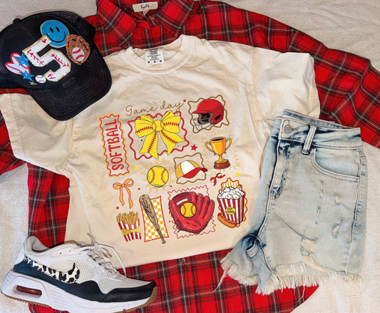 SOFTBALL COLLAGE TEE (IVORY)