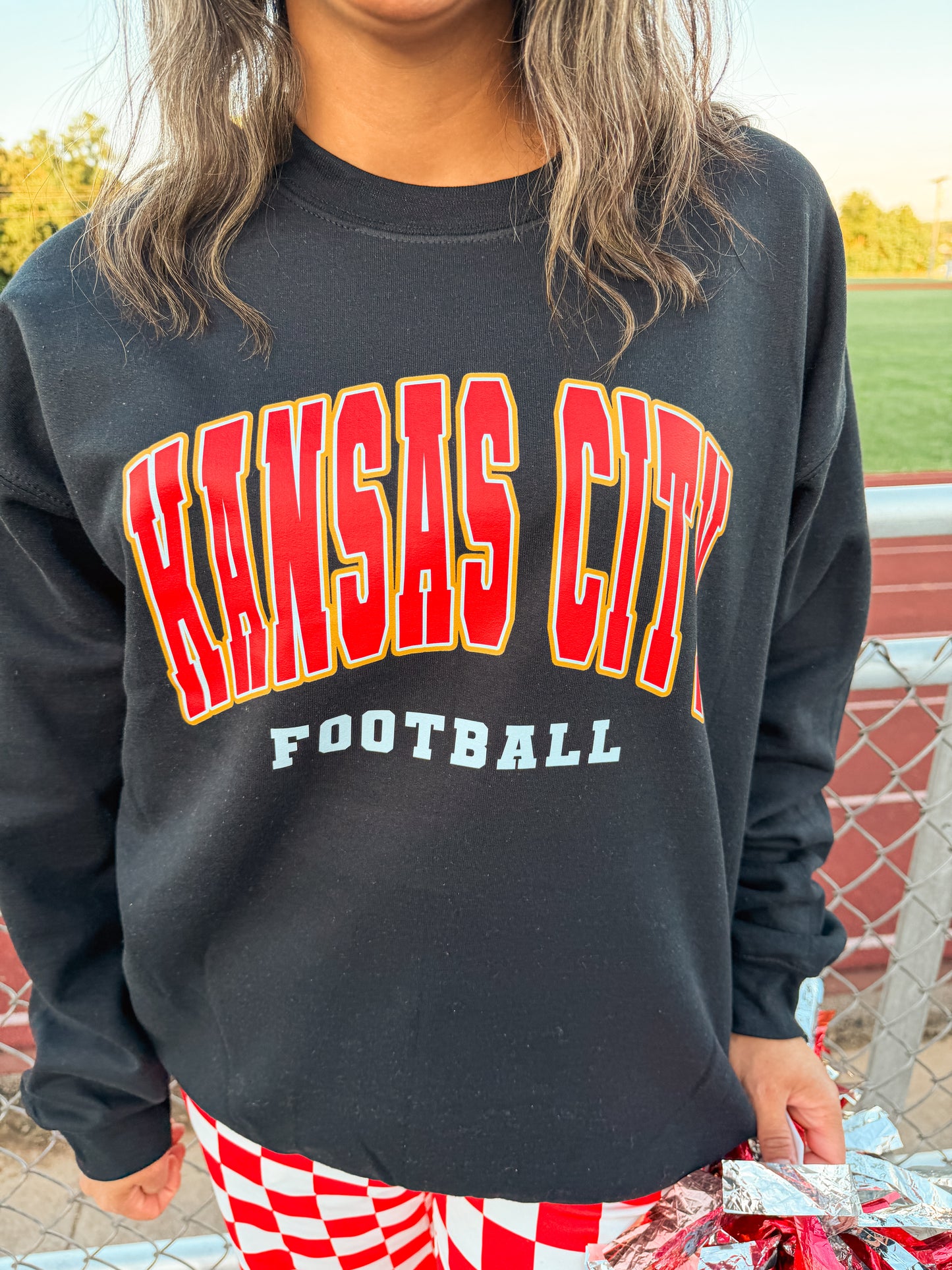 KANSAS CITY FOOTBALL SWEATSHIRT (BLACK)
