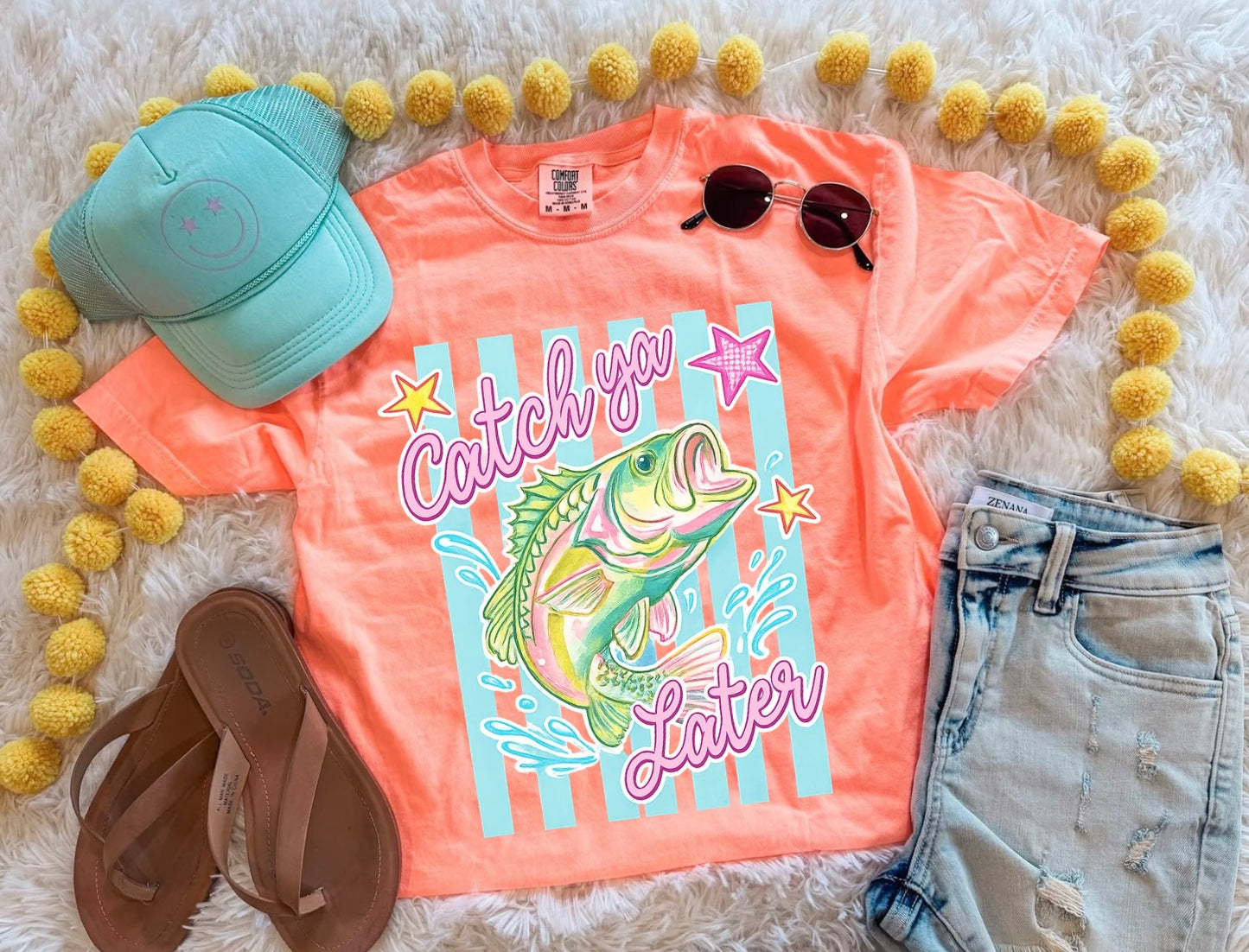 CATCH YA LATER TEE (N CANTALOPE)