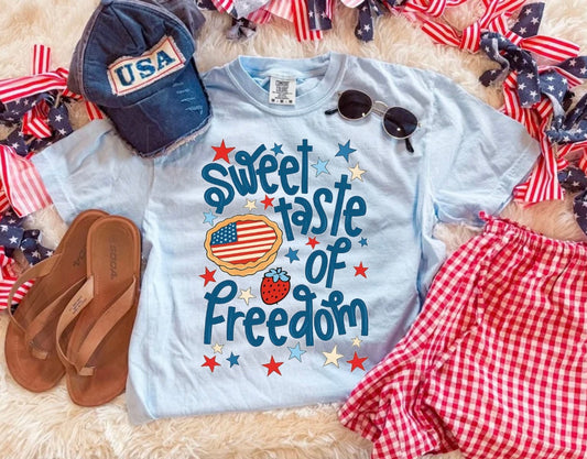SWEET TASTE OF FREEDOM TEE (CHAMBRAY CC)