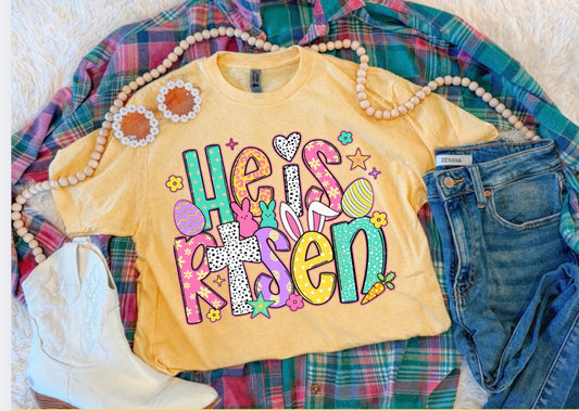 HE IS RISEN TEE (YELLOW)