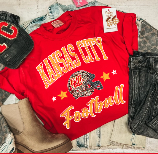 KANSAS CITY FOOTBALL VINTAGE TEE (RED)