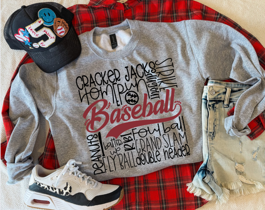 ALL ABOUT BASEBALL SWEATSHIRT (S GREY)