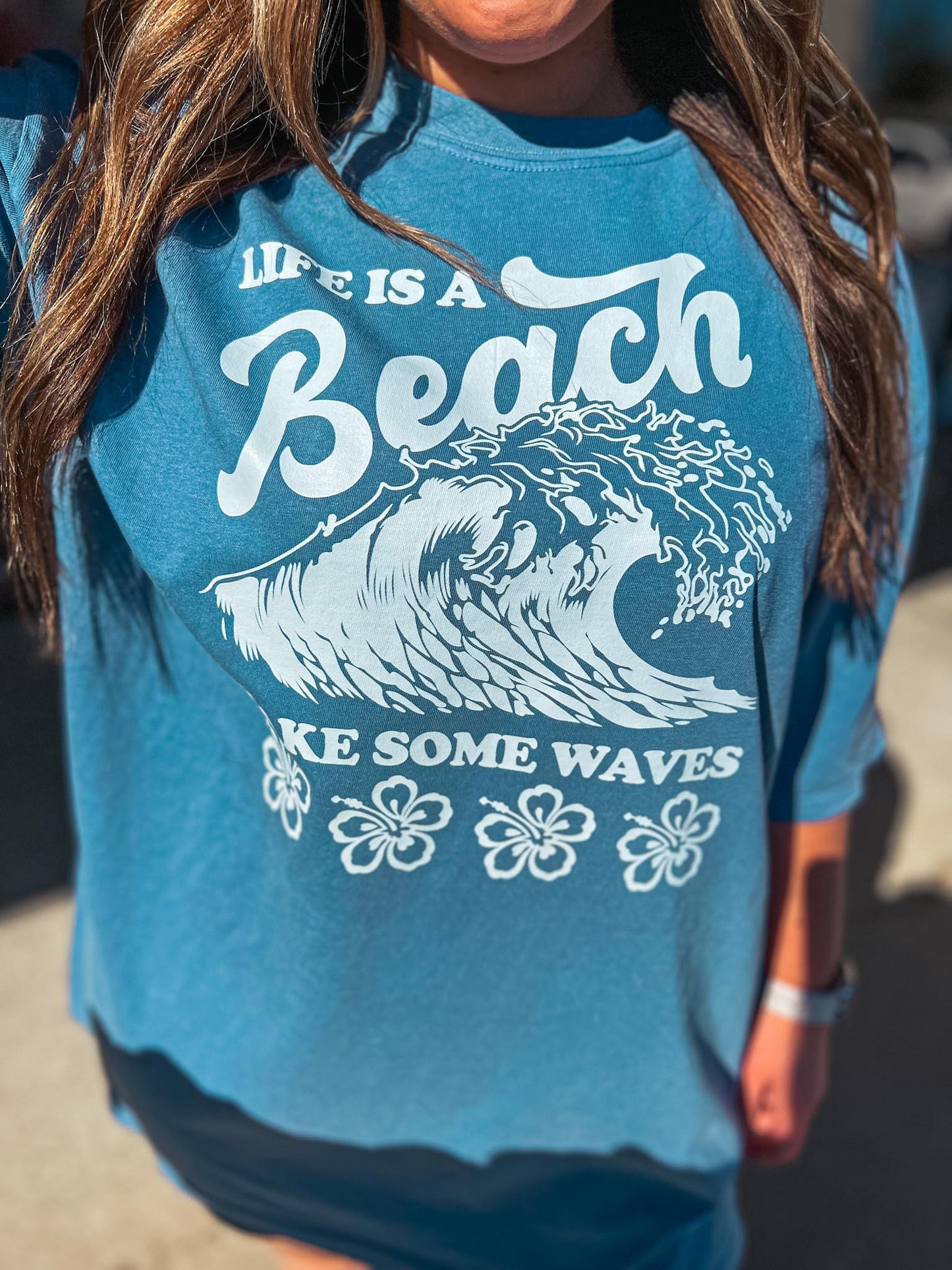 LIFES A BEACH MAKE SOME WAVES TEE